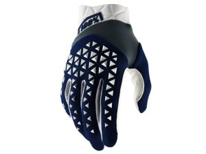 100% Airmatic Glove  M Navy/Steel/White