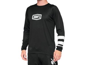 100% R-Core Youth Long Sleeve Jersey   XL black/white