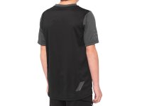 100% Ridecamp Youth Short Sleeve Jersey   XL Black/Charcoal