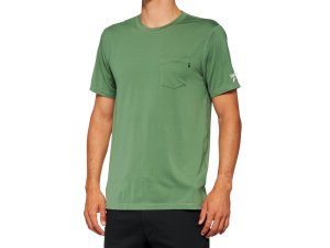 100% Mission Athletic T-Shirt  S olive