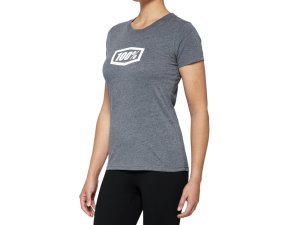 100% Icon Womens T-Shirt  S Heather Grey
