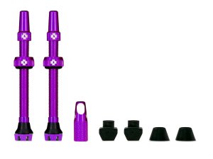Muc Off Tubeless Valve Kit V2 Universal for MTB & Road (8)  60 purple